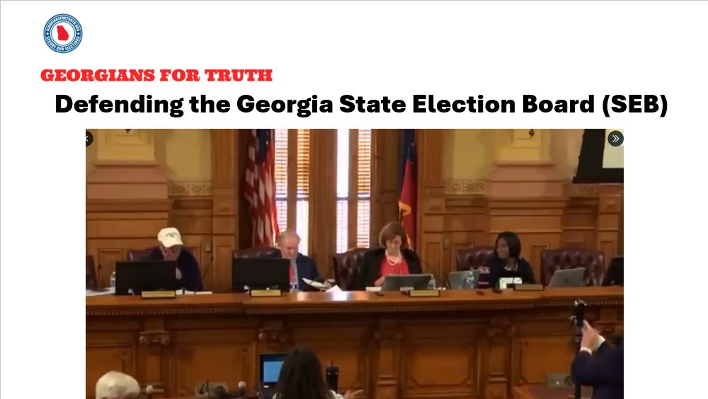 Georgians For Truth Issues Solid Support For State Election Board