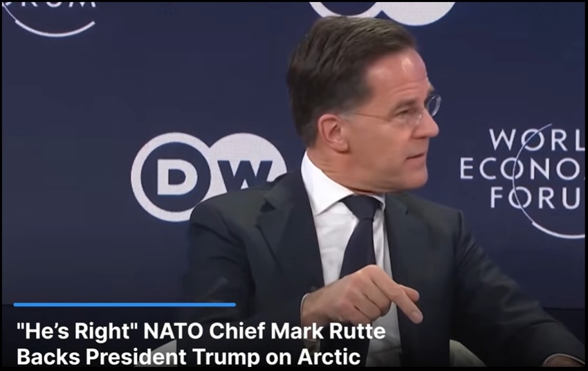 NATO General Secretary Mark Rutte Tells Davos Audience, “Trump is Right”
