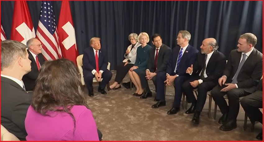 President Trump Participates in a Bilateral Discussion with Switzerland President Guy Parmelin