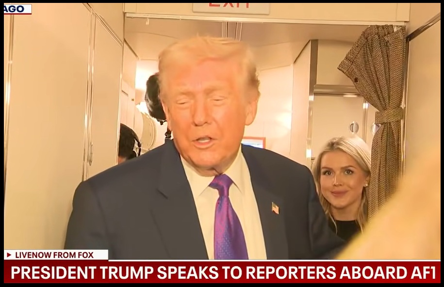 President Trump Holds Impromptu Presser Aboard Airforce One – Obama Released Classified Information