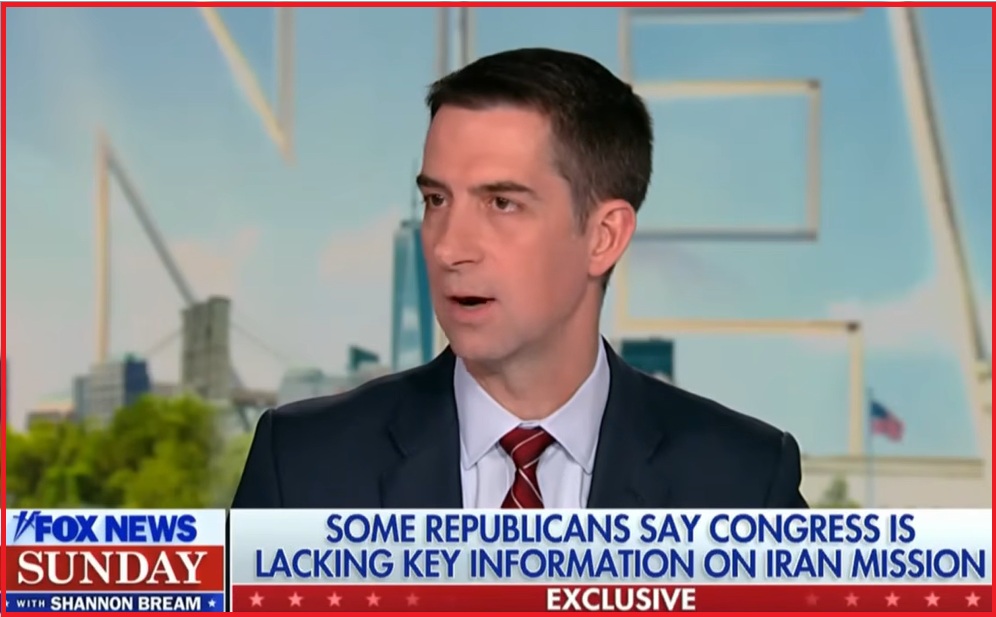 Sunday Talks – SSCI Chairman Tom Cotton Discusses Ongoing Military Operation in Iran