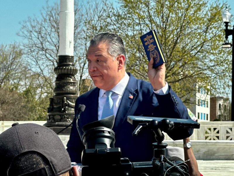 Protesters rally around birthright citizenship as Supreme Court weighs Trump challenge