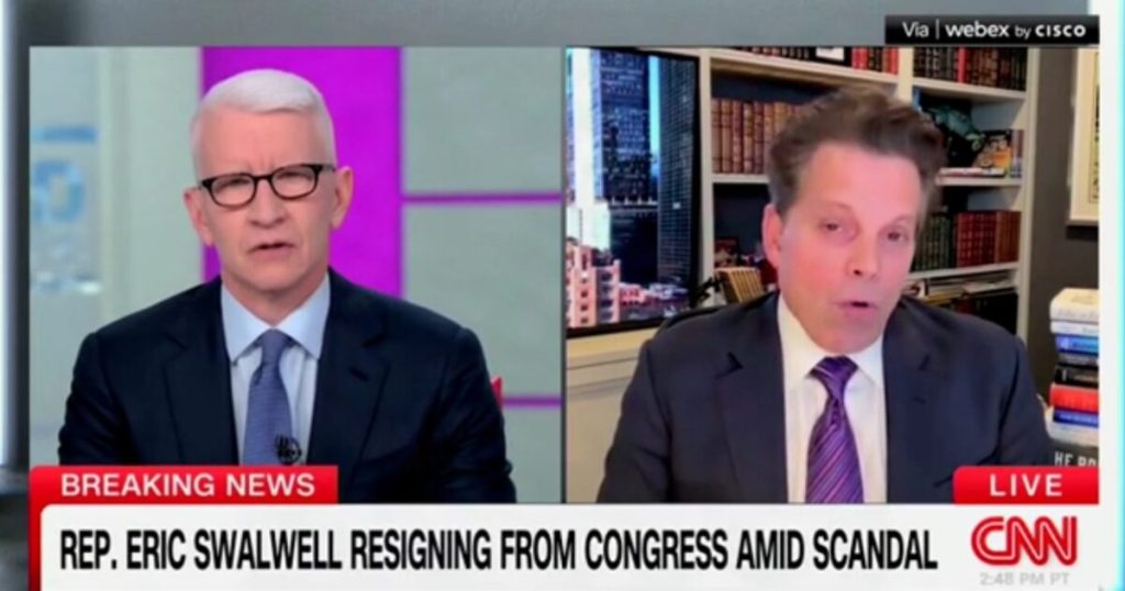 Anderson Cooper taken back by Scaramucci’s response to Swalwell scandal