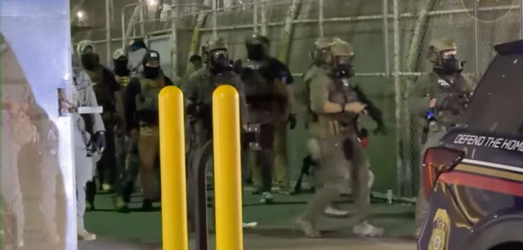 Tensions Flare Again Outside ICE Facility