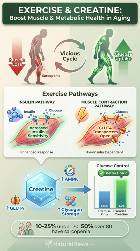 Exercise and Creatine Linked to Improved Muscle and Metabolic Health in Aging Adults