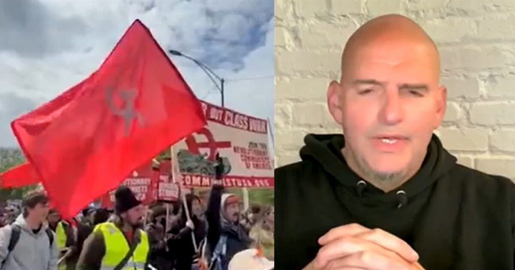 Sen. Fetterman drops hammer on commie May Day protesters’ anti-billionaire meltdown