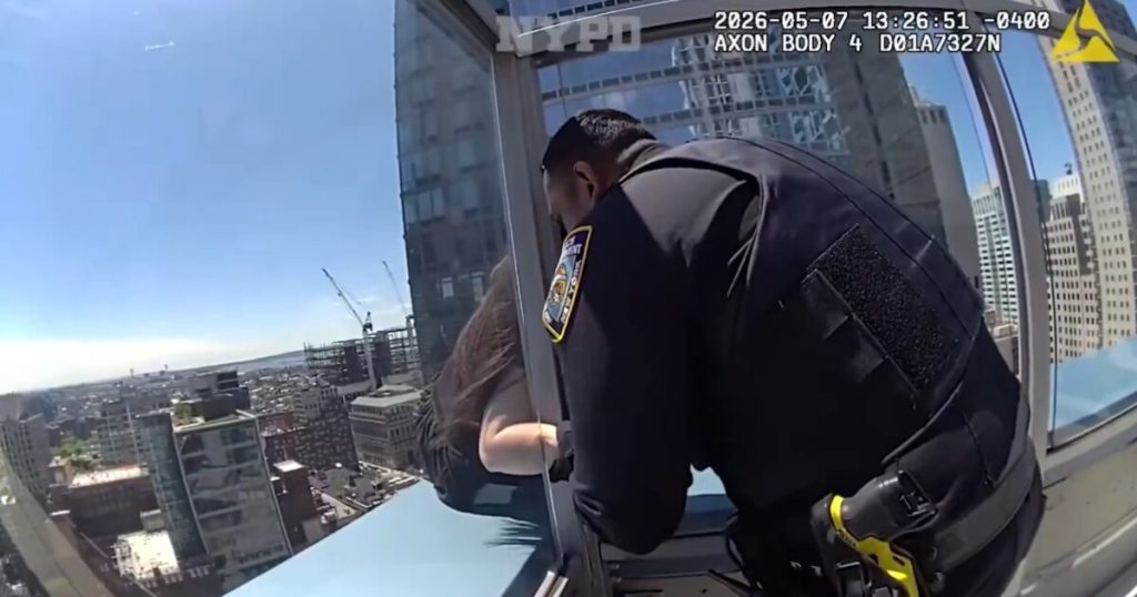 ‘No, no, no, please don’t do it’: Body cam shows NYPD saving woman from skyscraper jump