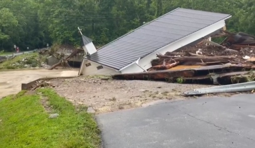 Deadly flash flooding destroys church in Kentucky