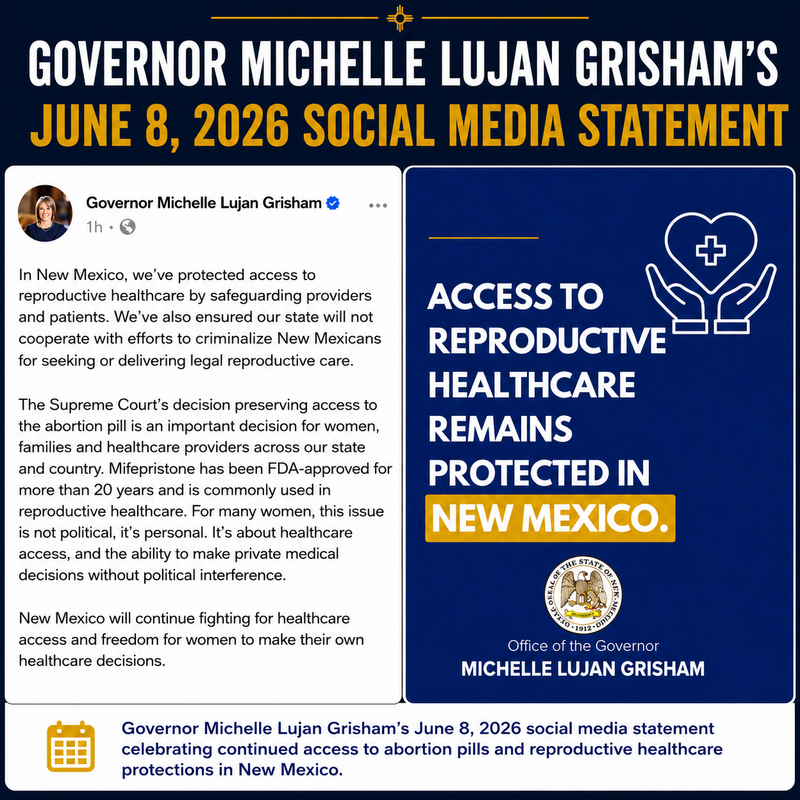 New Mexico Governor Michelle Lujan Grisham Celebrates Abortion