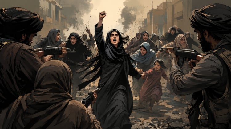 Taliban Open Fire on Women Protesting the Islamic Dress Code