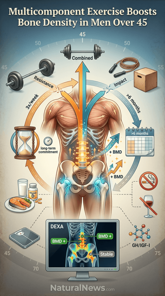 Meta-Analysis Finds Multicomponent Exercise Improves Bone Density in Men Over 45