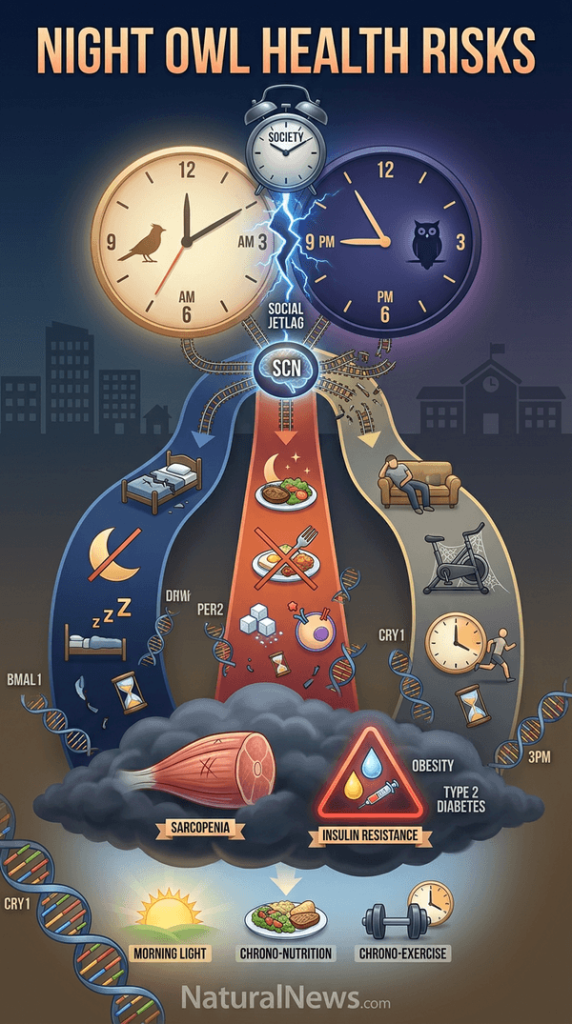Study Links Night Owl Chronotype to Higher Muscle Loss, Metabolic Risks
