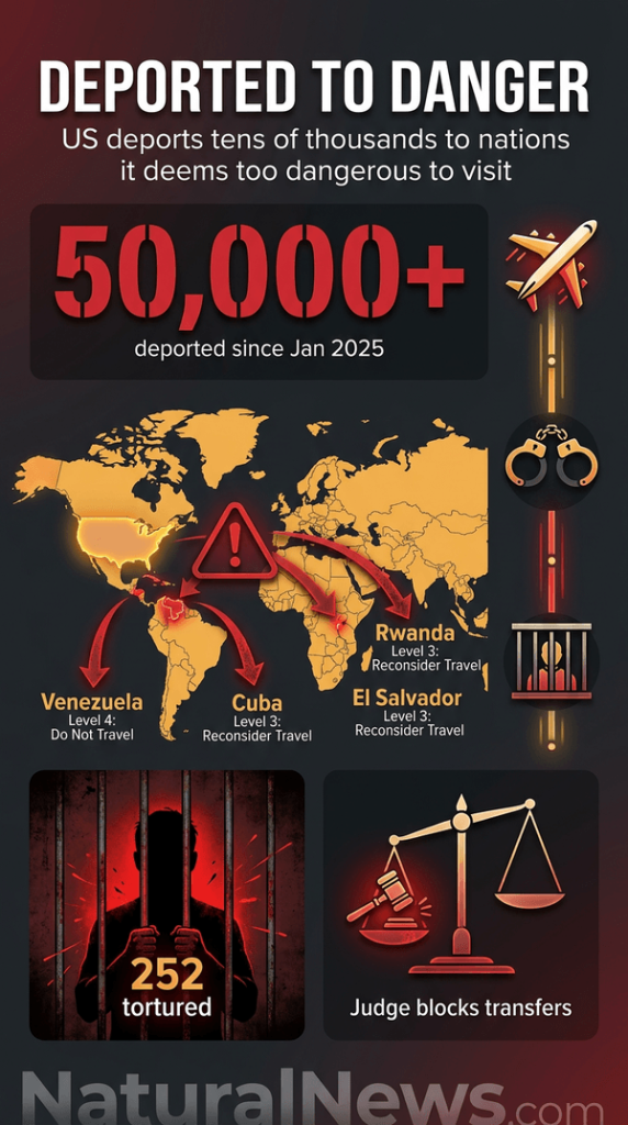 U.S. deported tens of thousands to nations it deems too dangerous to visit, data shows
