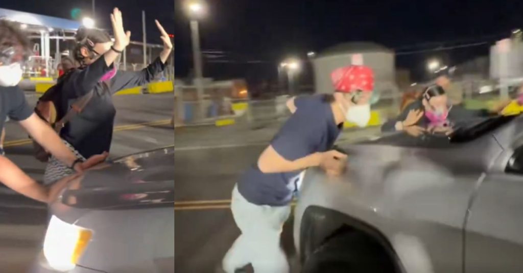 WATCH: New Jersey Anti-ICE Protesters Try to Stop Jeep with Their Bodies and Get Thrown When Driver Doesn’t Back Down