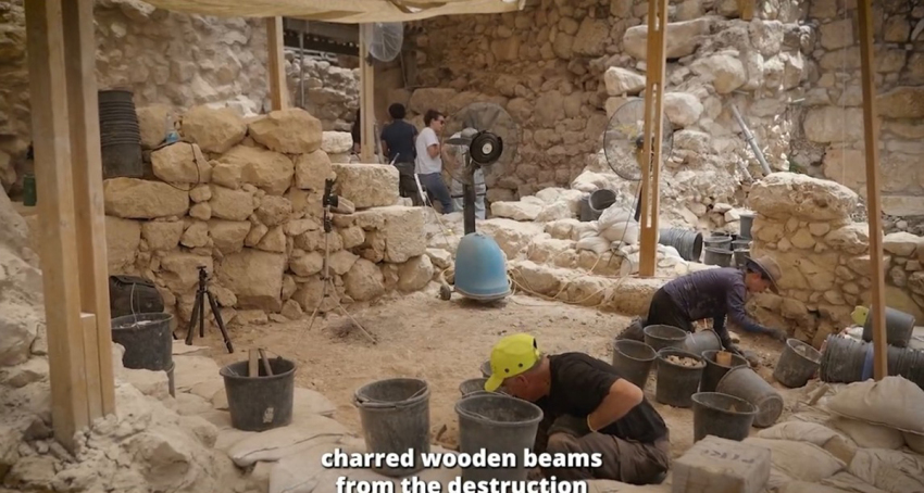 Charred wooden beams from Solomon’s Temple unearthed in Jerusalem
