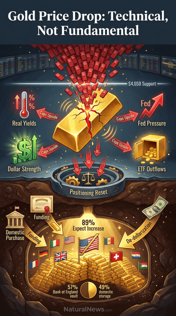 Gold Price Drop Driven by Stop-Loss Liquidation, Not Fundamentals, UBS Says