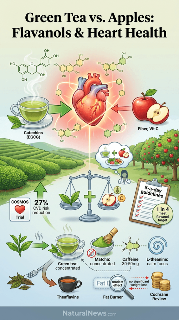 Green Tea Contains More Flavanols Than Apples, Study Finds