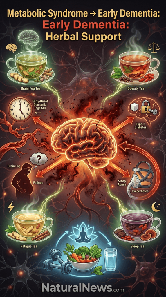 Study Links Metabolic Syndrome to Early-Onset Dementia, Herbal Teas Proposed as Supportive Therapy