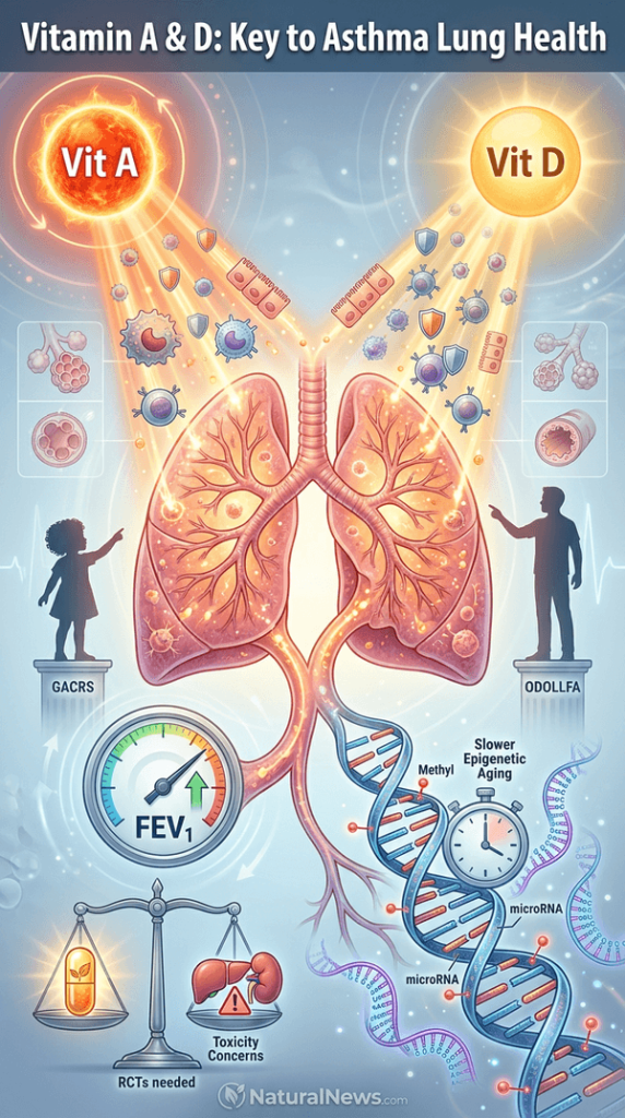 Study links higher vitamin A and D levels to better lung function in asthma patients