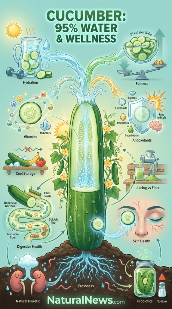 Cucumbers: Water Content, Nutrient Profile and Reported Benefits