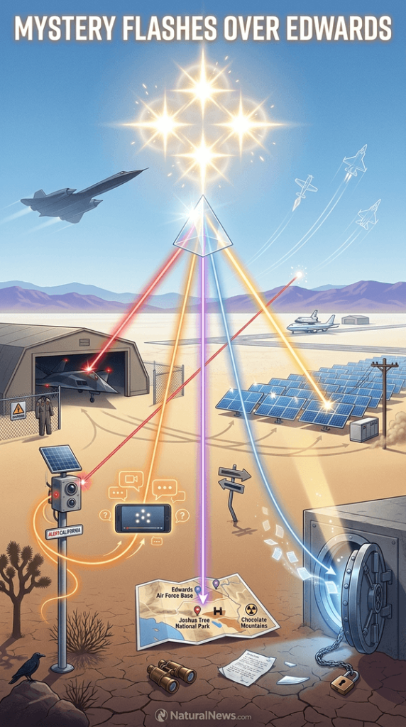 Bright Flashes Near Edwards Air Force Base Draw Speculation; No Official Explanation Released