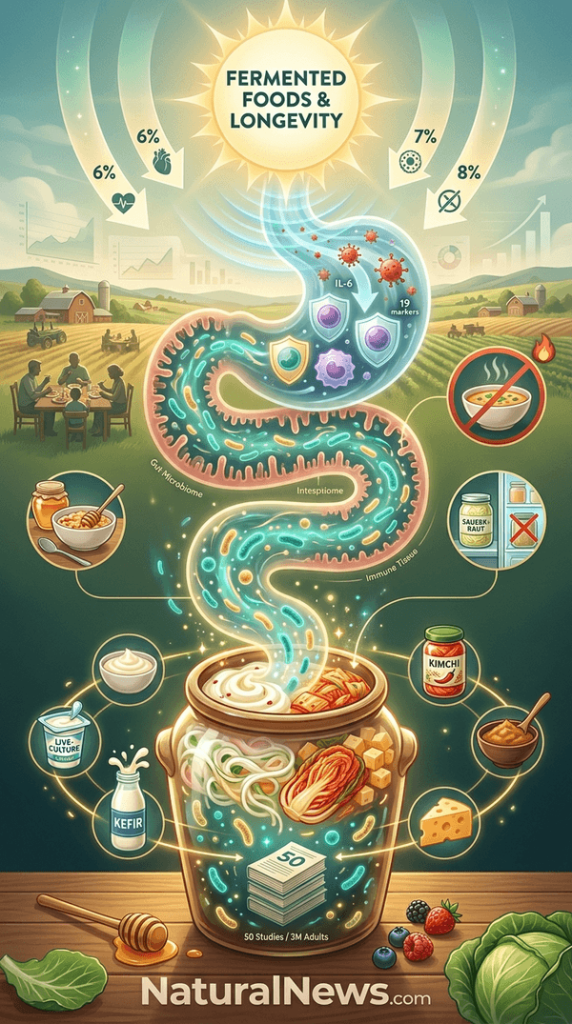 Fermented Foods Associated with Lower Mortality and Immune Changes