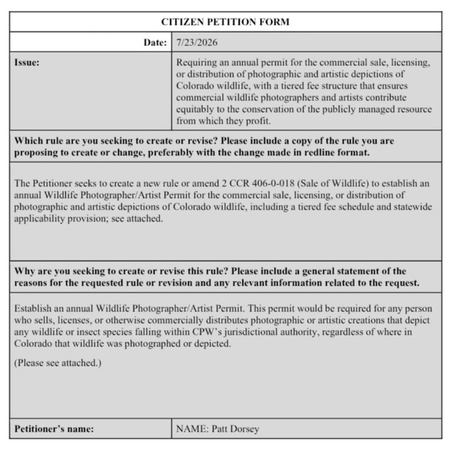 Annals of Progressive Insanity Installment: New CO Petition Proposal Is for the Birds
