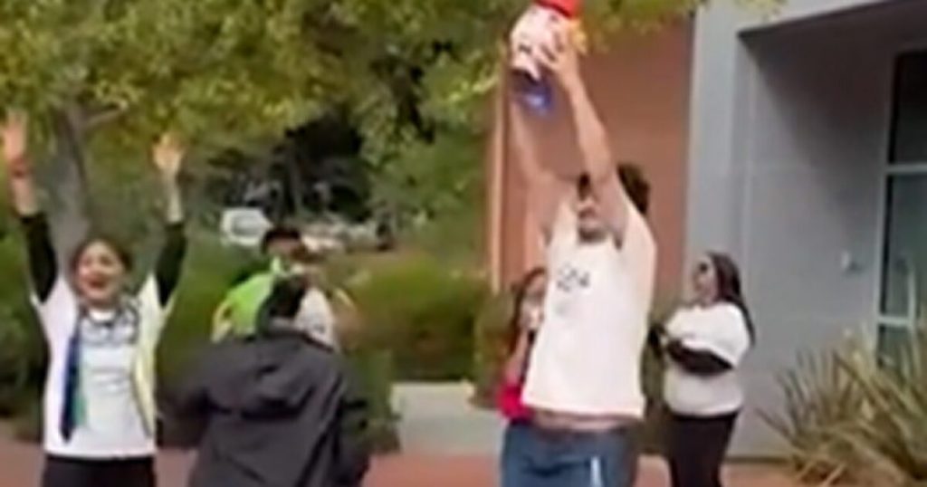 College ‘Counselor’ in California Celebrates After Student Knocks Head Off Trump Piñata (VIDEO)