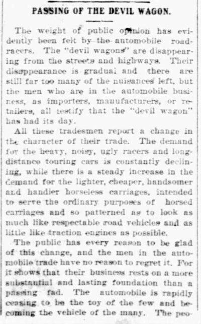 When People Feared the Automobile