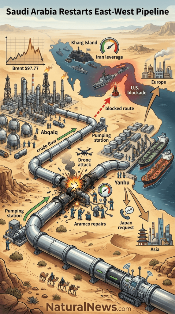 Saudi Arabia Restarts East-West Pipeline, Bypassing Strait of Hormuz