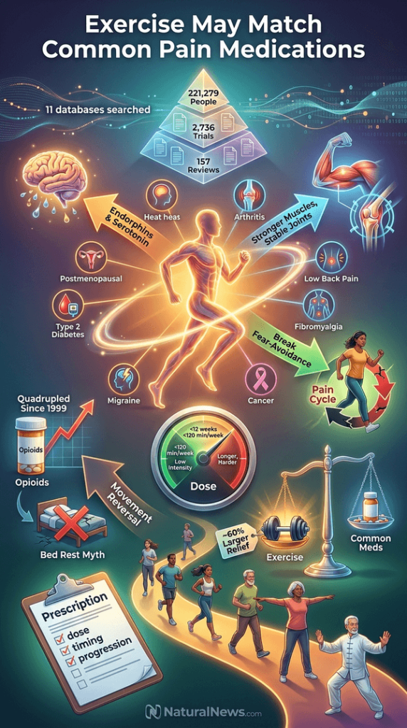 Exercise May Match Common Pain Medications, Major Review Finds
