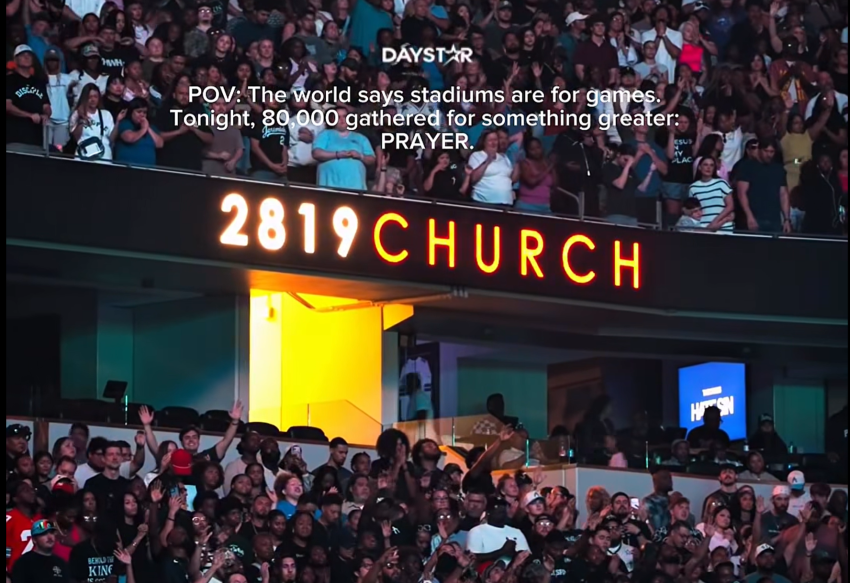 80K believers gather for prayer, worship at AT&T Stadium with 2819 Church
