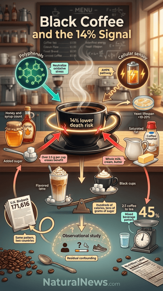 Black Coffee Linked To Longer Life, But Sugar And Cream May Undo Benefits â New Study Reveals