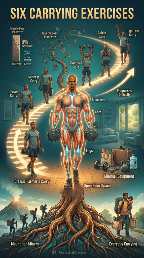 Report Outlines Six Carrying Exercises for Strengthening Multiple Muscle Groups