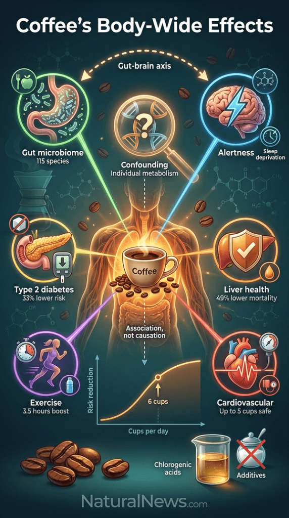 Studies Link Regular Coffee Drinking to Changes in Gut, Metabolism, Liver and Brain