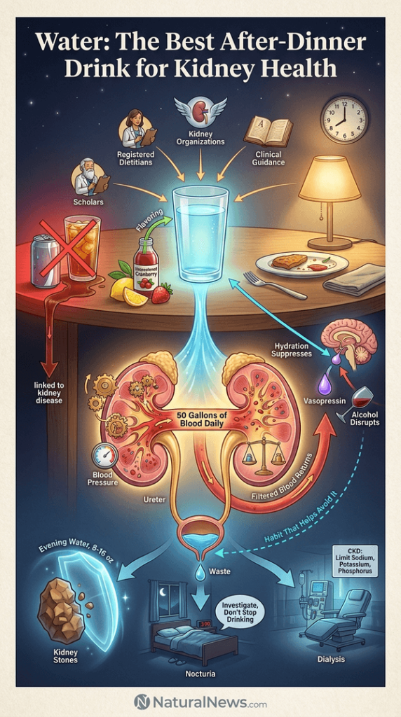 Stay Hydrated: Dietitians Recommend Water as the Best After-Dinner Drink for Kidney Health