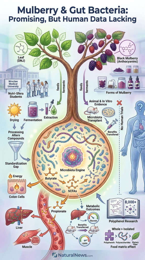 Review: Mulberry May Reshape Gut Bacteria, Influence Metabolism; Human Data Lacking
