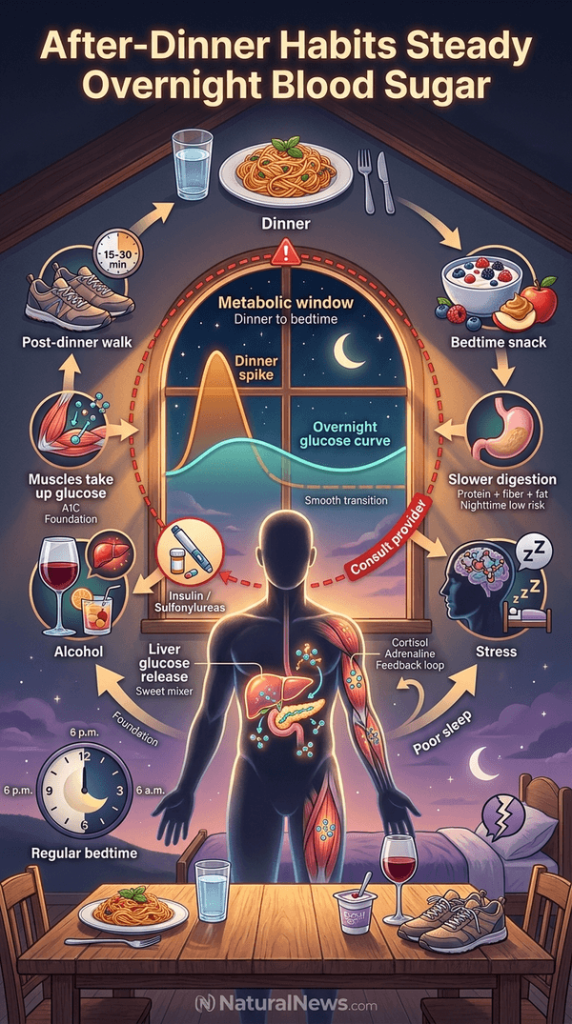 After-Dinner Habits May Help Steady Overnight Blood Sugar