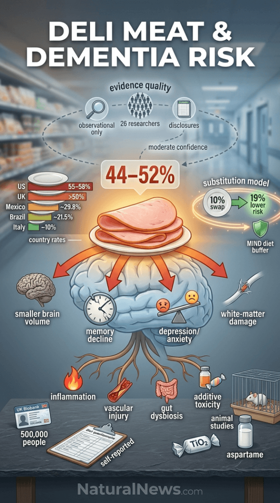 Review Links Two Slices of Deli Meat Daily to 44% Higher Dementia Risk