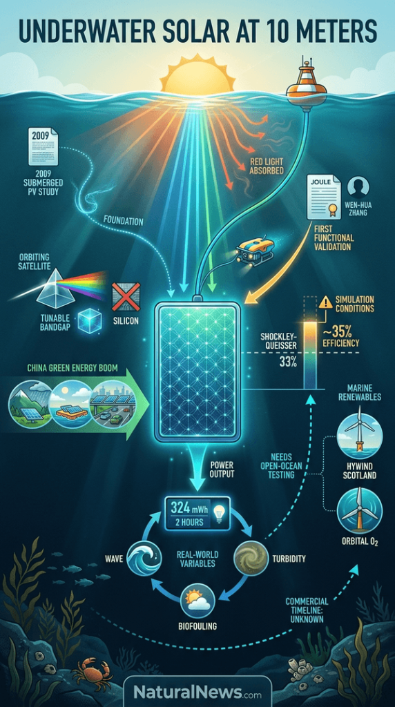 Scientists Report Underwater Solar Power Generation at 10 Meters