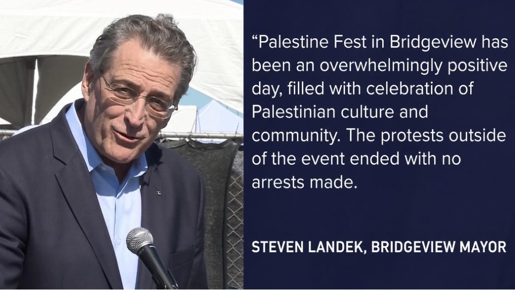 Mayor of ‘Little Palestine’ Condemns Violence as Video Shows Rocks Thrown at Protesters and No Arrests
